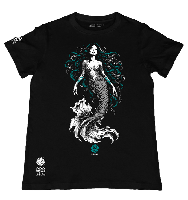 Sirena 2 Black T-Shirt from the Folklore Series