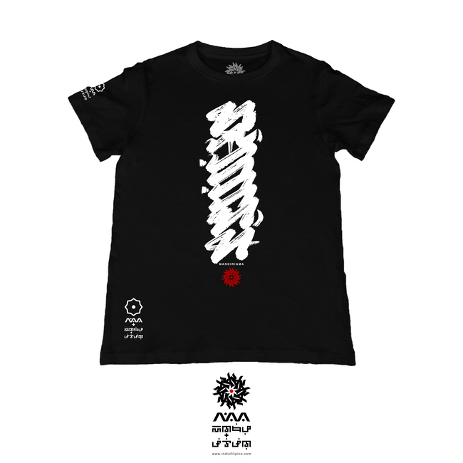 Sulat Mandirigma Black T-Shirt from the Baybayin Art Series
