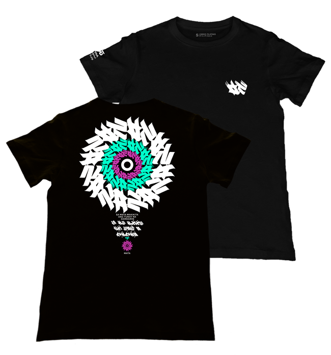 Mata 2 Black T-Shirt from the Baybayin Art Series