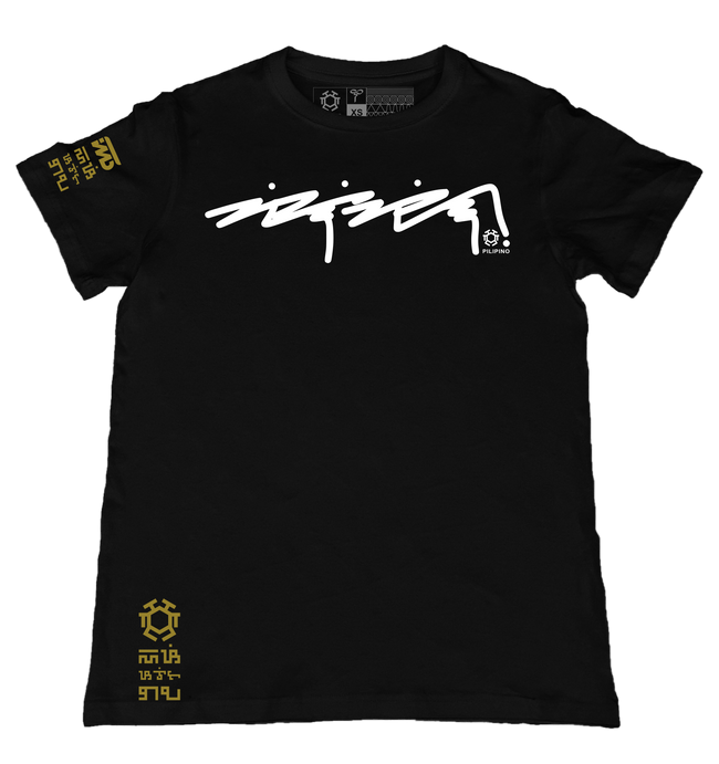 Baybayin Pilipino Black T-Shirt from the Makabayan Series