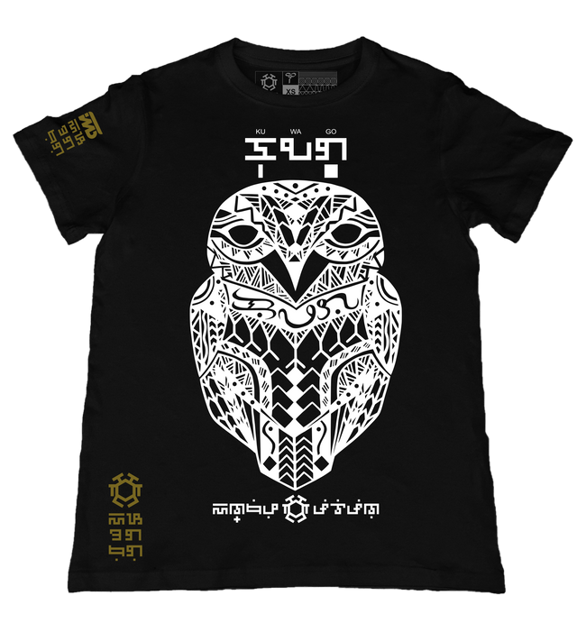 Kuwago Black T-Shirt from the Tribal Art Series